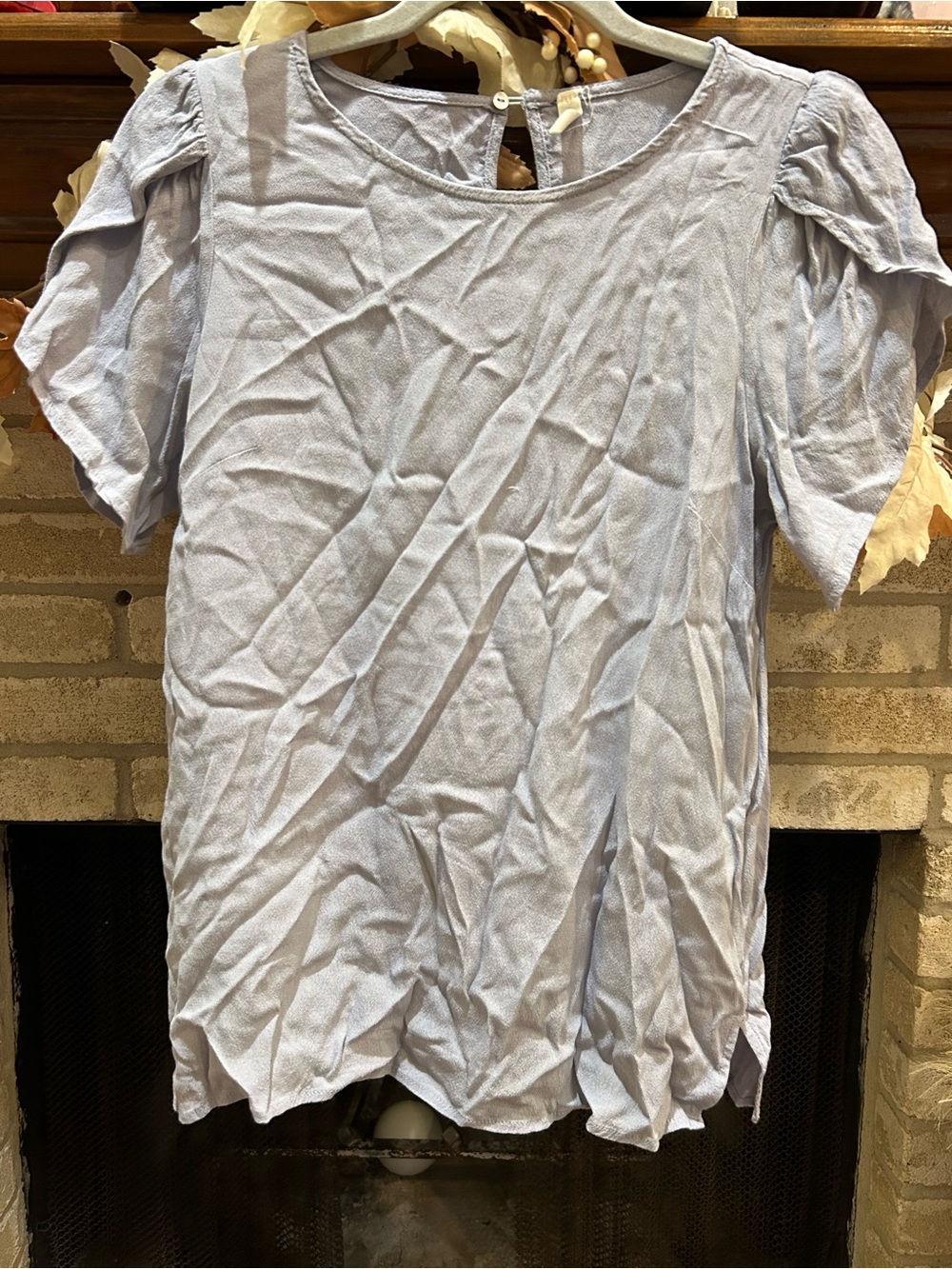Pinkblush Light Blue Short-Sleeve Tunic Top EUC